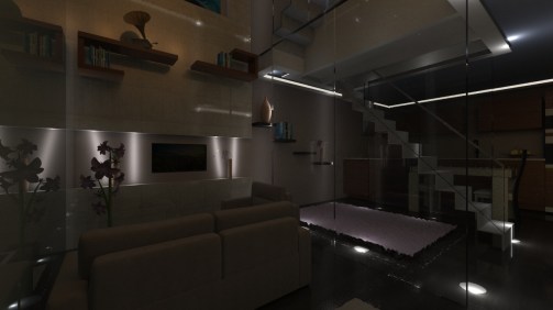 Soggiorno con cucina notte